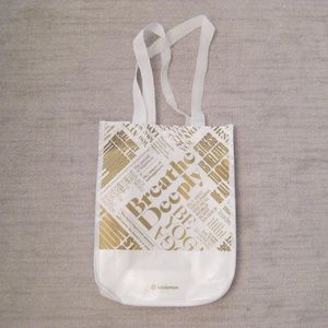 Lululemon White & Gold Bag